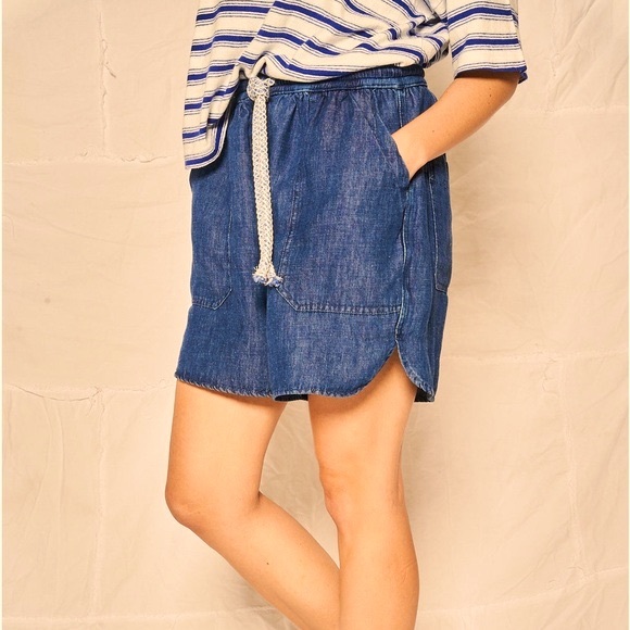 Dr. Collectors x Free People Denim Hemp Weekend M 8/10 Blue Boho Retro Look USA - Picture 6 of 9